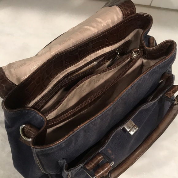 Michael Kors canvas and crocodile handbag - Picture 6 of 6